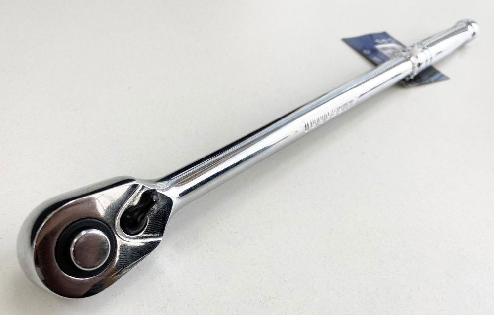 RATCHET HANDLE EXTRA LONG 3/8 DRIVE 280mm POLISHED CRV - TOOLZONE KDPSS199