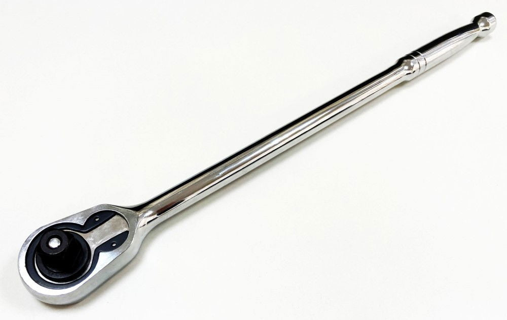 RATCHET HANDLE EXTRA LONG 1/2 DRIVE 375mm POLISHED CRV - TOOLZONE KDPSS200