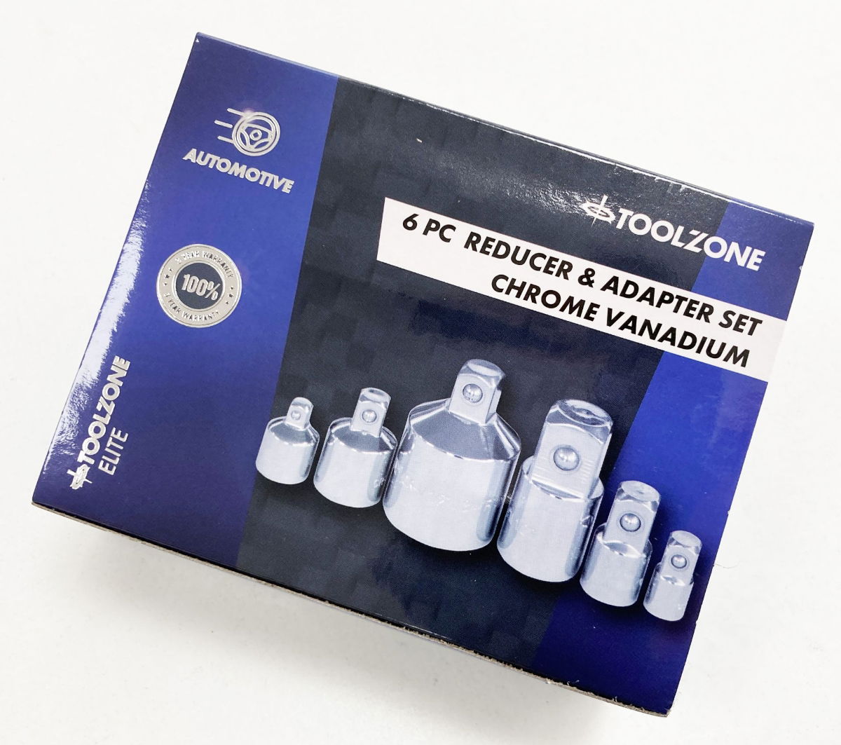 ADAPTOR SET 6 PIECES CRV SATIN FINISH - TOOLZONE KDPSS203