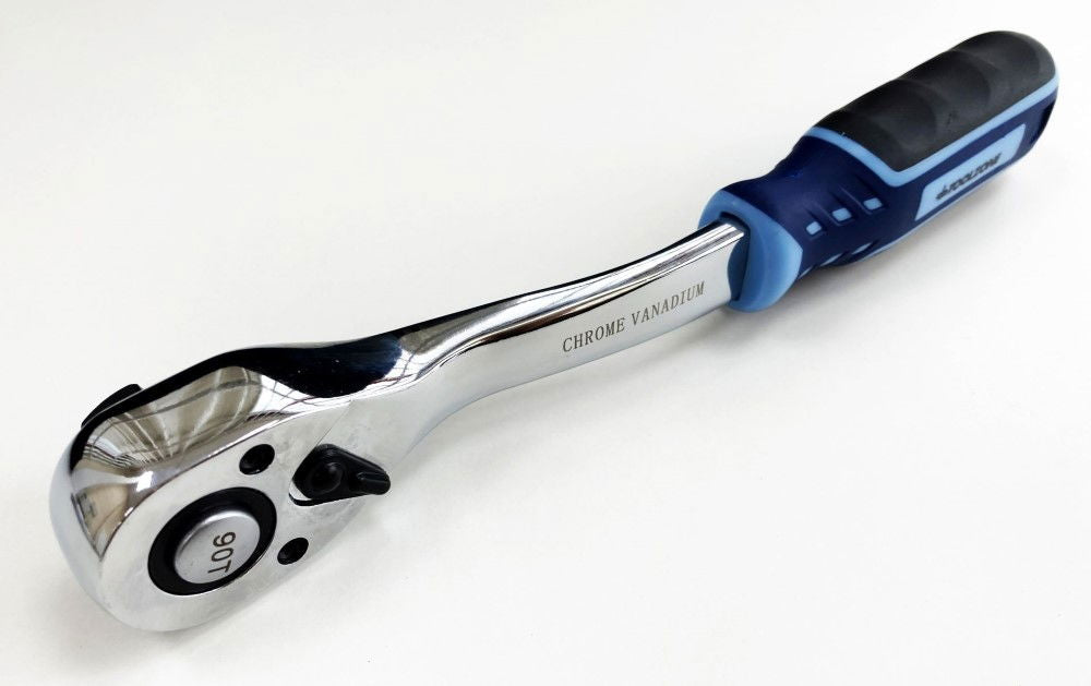 RATCHET HANDLE 1/2 DRIVE 90 TEETH 3 COLOUR CRV - TOOLZONE KDPSS232