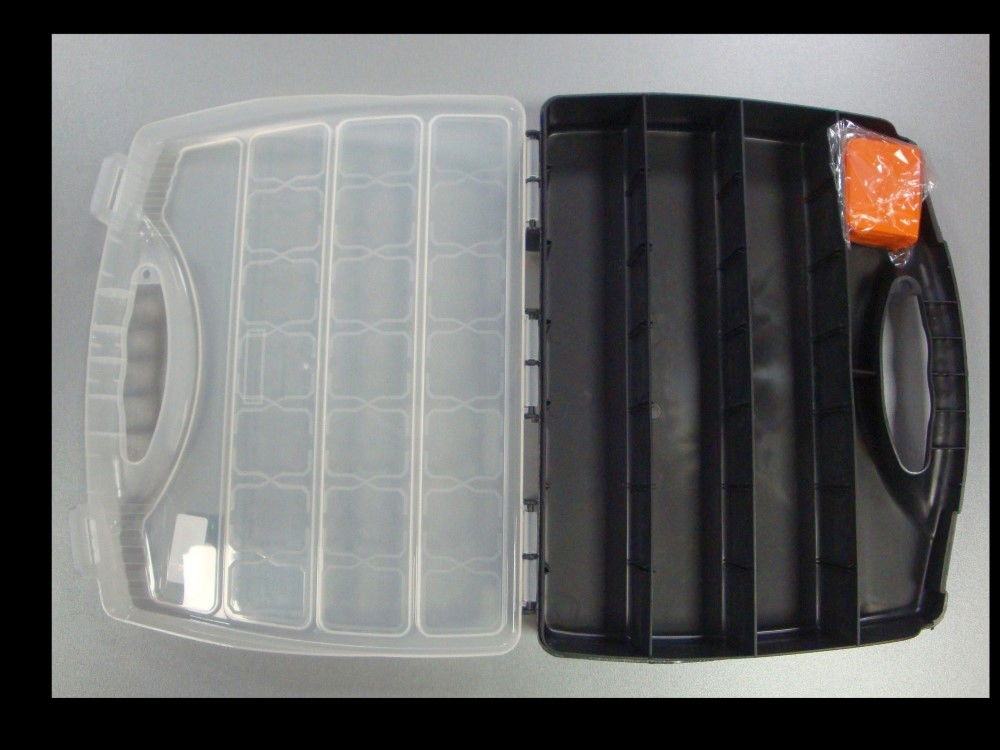 ORGANISER 320mm 22 SECTION WITH INTERCHANGEABLE DIVIDERS AND CLEAR LID - TOOLZONE KDPTB090