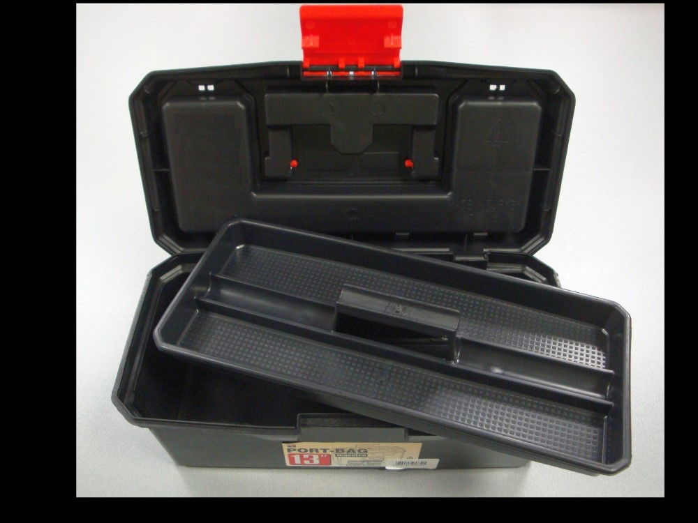 TOOLBOX MAESTRO 13 WITH ORGANISER SECTIONS AND CARRY TRAY - TOOLZONE KDPTB093