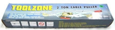 CABLE PULLER 2 TON 4000lb 4.5mm CABLE 3m LENGTH - TOOLZONE KDPTD025