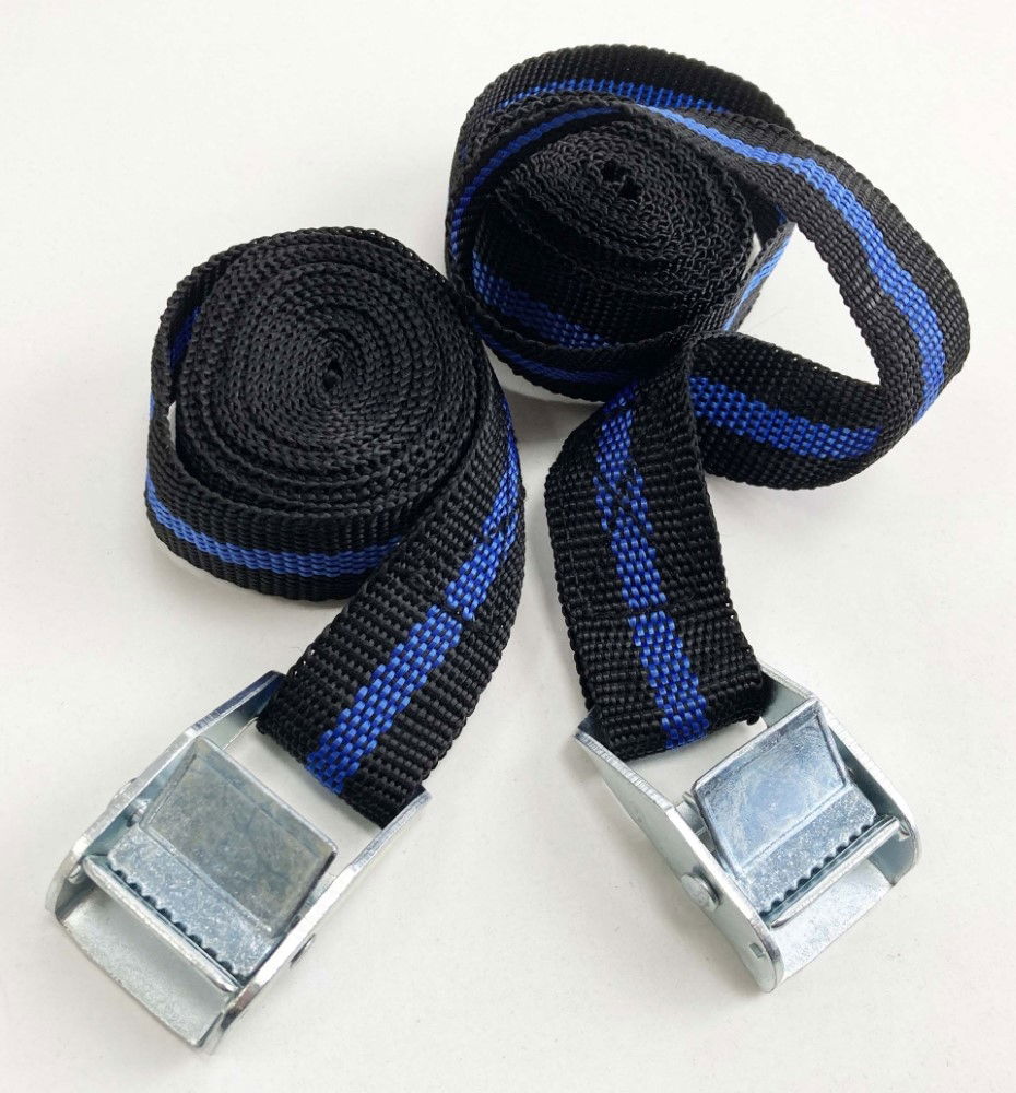 TIE DOWN BUCKLE TYPE 2PC 2.5m 180-200kg CAPACITY 250kg BREAKING STRAIN - TOOLZONE KDPTD028