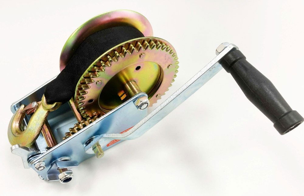 STRAP BOAT WINCH 2000lb 2 x 8m WEBBING TWO SPEED - TOOLZONE KDPTD065