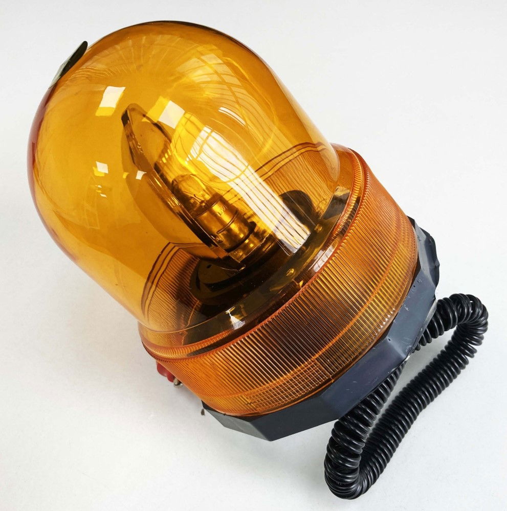 HAZARD LAMP AMBER 12v MAGNETIC BASE 2.44m LEAD - TOOLZONE KDPTO086