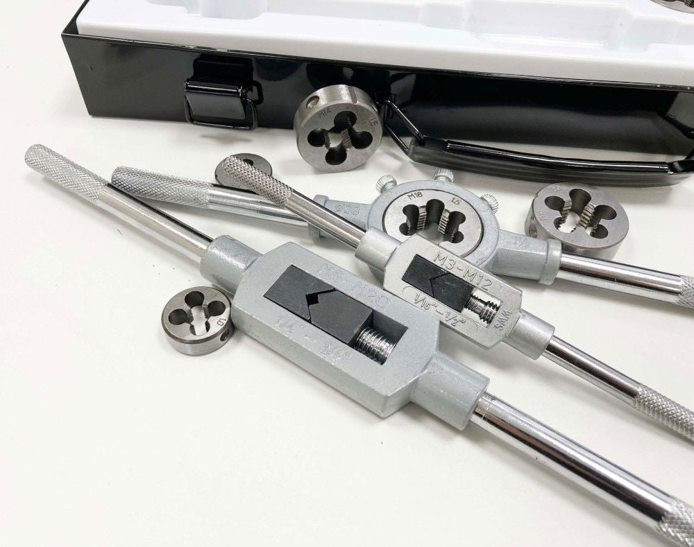 TAP AND DIE SET 110 PIECE ALLOY STEEL WITH WRENCHES - TOOLZONE KDPTP096