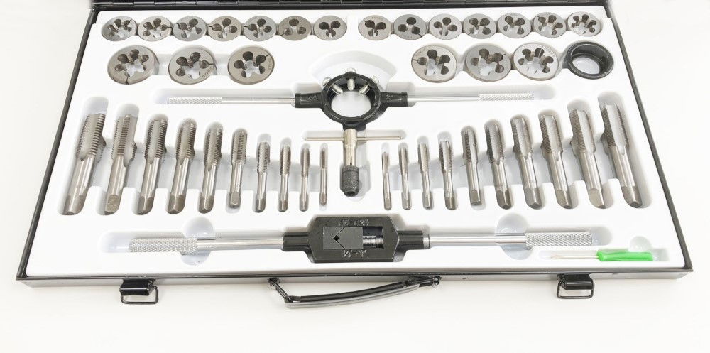 TAP AND DIE SET METRIC 45 PIECE LARGE TUNGSTEN ALLOY STEEL - TOOLZONE KDPTP106