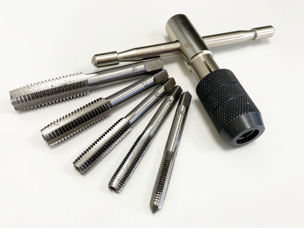 TAP WRENCH SET 6 PIECE WITH METRIC TAPS M6-M12 ALLOY STEEL - TOOLZONE KDPTP108