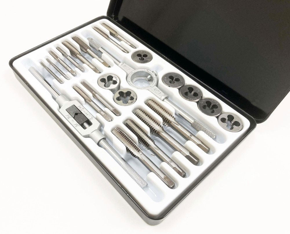 TAP AND DIE SET WHITWORTH 23 PIECE ALLOY STEEL 1/8-1/2 bsw - TOOLZONE KDPTP126