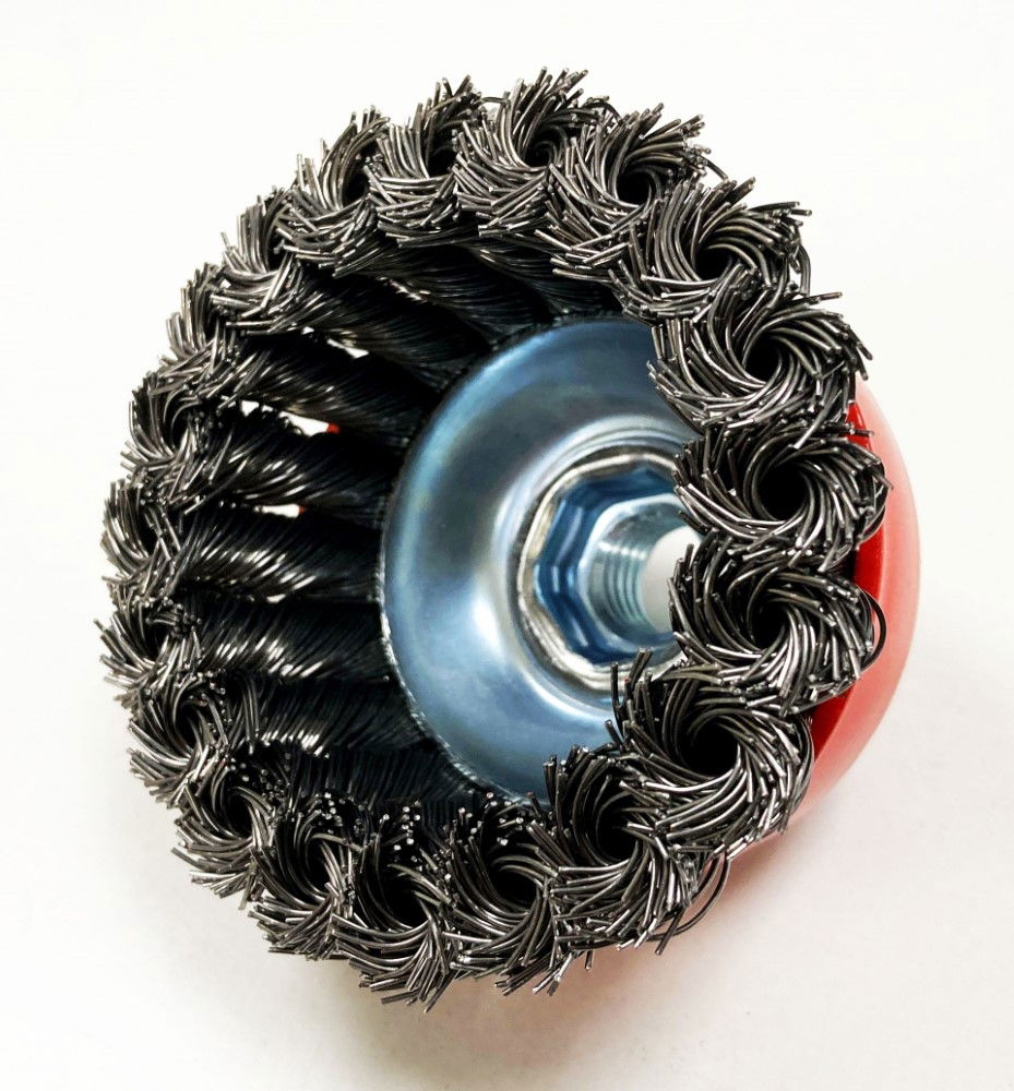KNOT CUP BRUSH PROFESSIONAL M14 80mm OUTSIDE DIAMETER - TOOLZONE KDPWB004