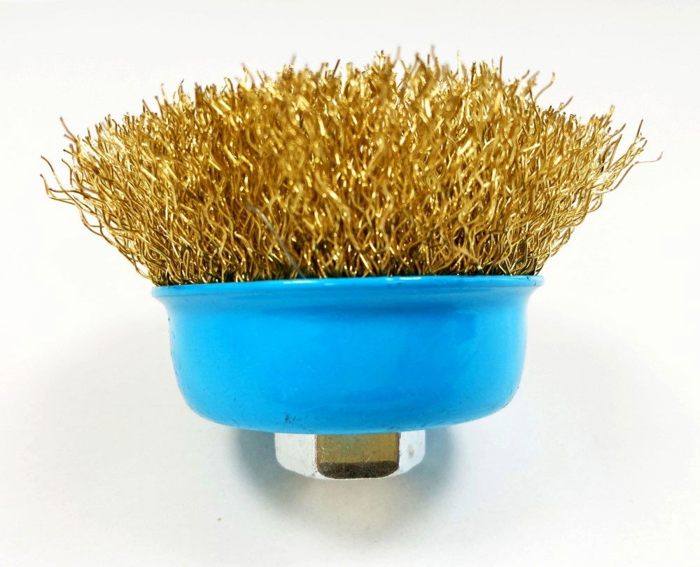 CRIMPED WIRE CUP BRUSH 65mm M14 THREAD - TOOLZONE KDPWB009