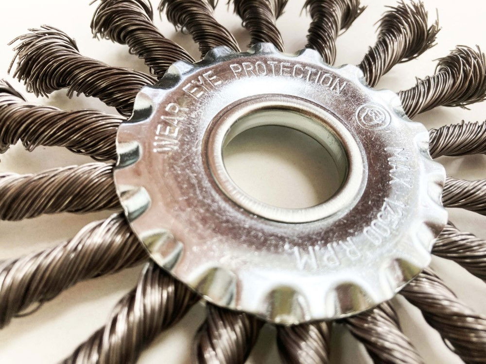 TWIST KNOT WIRE WHEEL 115 x 22.2mm - TOOLZONE KDPWB011