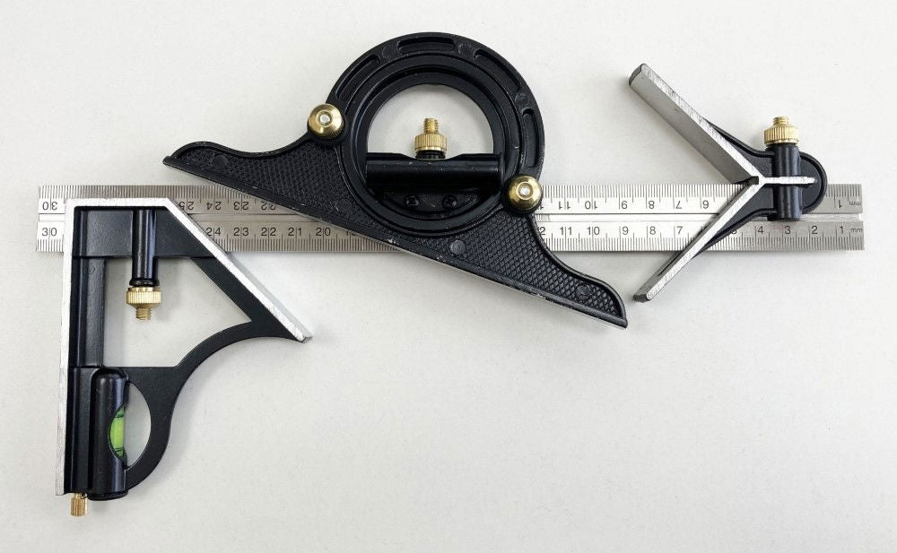 COMBINATION SQUARE 12 WITH PROTRACTOR METRIC AND IMPERIAL - TOOLZONE KDPWW017