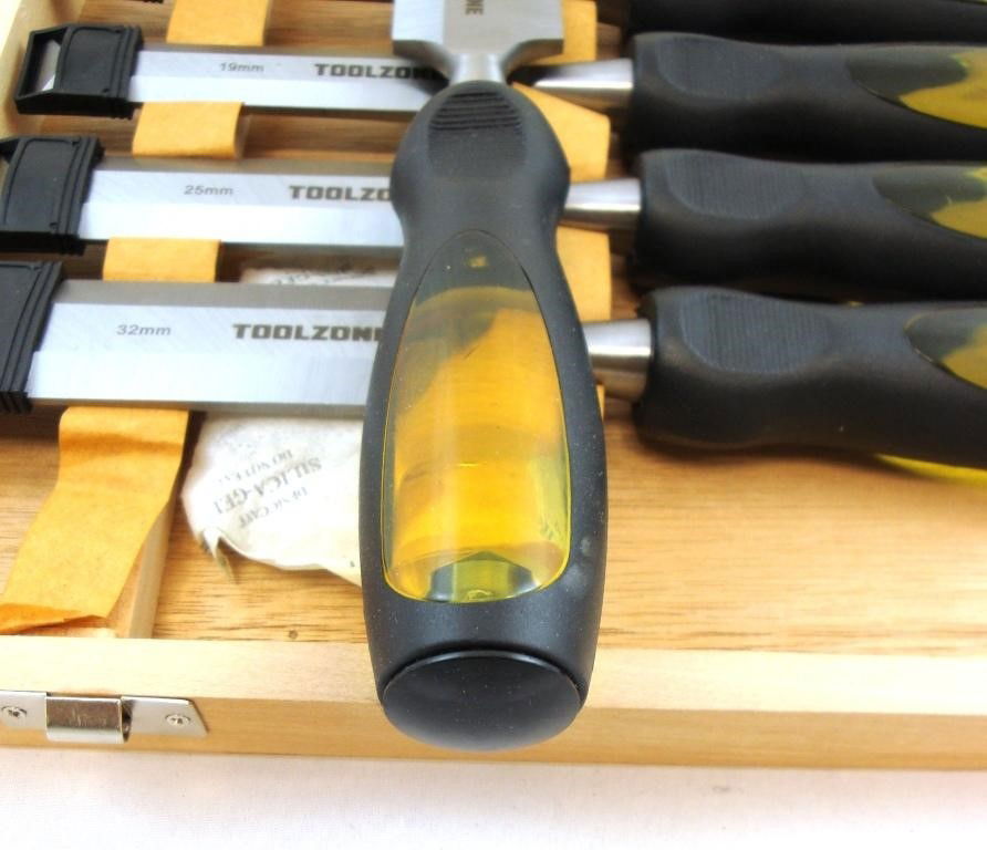 CHISEL SET WOOD 6PC 1/4, 1/2, 3/4, 1, 1.25, 1.5 IN CASE - TOOLZONE KDPWW043