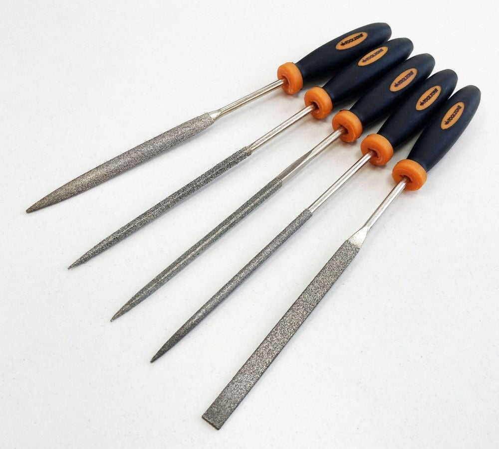 DIAMOND FILE SET 5PC 85mm BLADE VARIOUS SHAPES - TOOLZONE KDPWW096