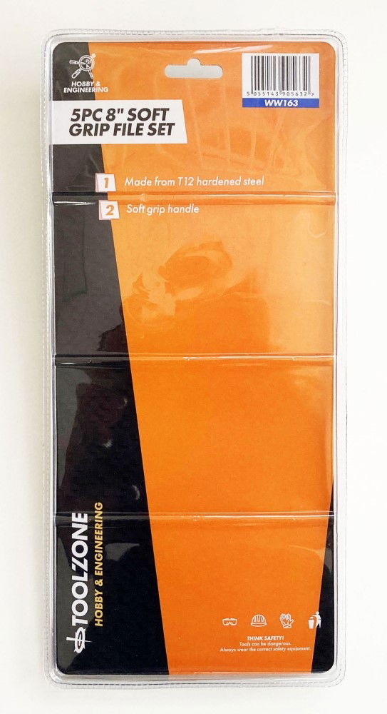 FILE SET 5PC 8 T12 STEEL SOFT GRIP HANDLES - TOOLZONE KDPWW163