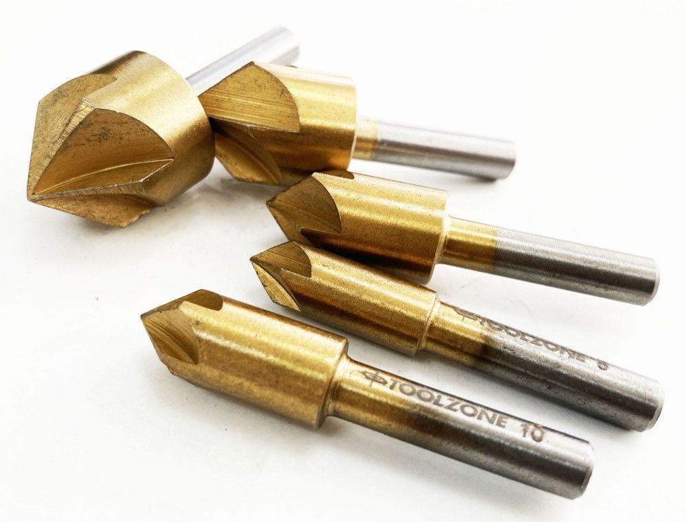 COUNTERSINK SET 5PC 8-19mm CARBON STEEL TITANIUM COATED - TOOLZONE KDPWW208