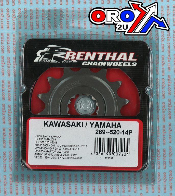 FRONT SPROCKET RENTHAL 289, KAWASAKI YAMAHA 289--520-14P