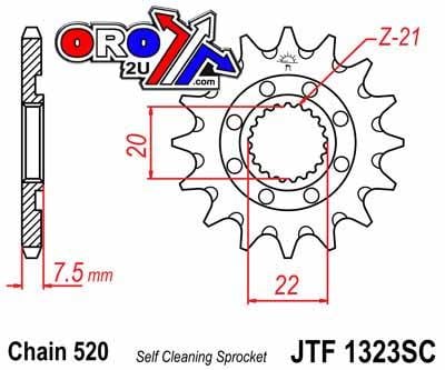 FRONT SPROCKET JTF1323.14SC