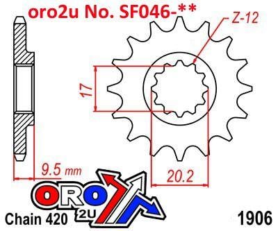 FRONT SPROCKET JTF1906.13 420 SF1906-