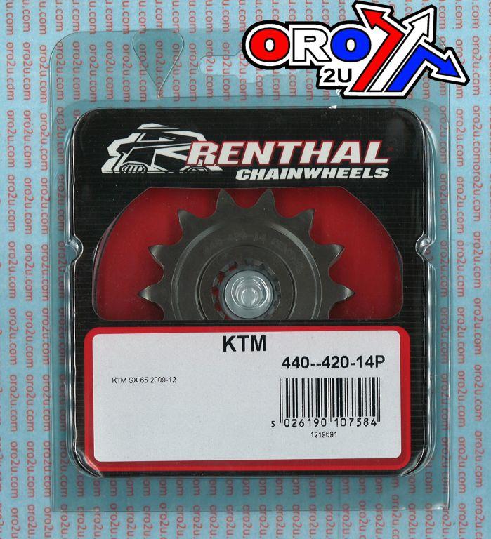 FRONT SPROCKET RENTHAL 440, KTM 65SX 2009-20, KTM 440--420-14P, 44042014, 440--420-14P