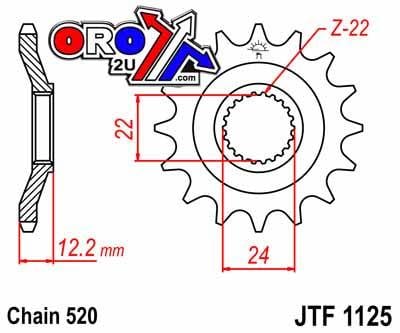 FRONT SPROCKET JTF1125.15