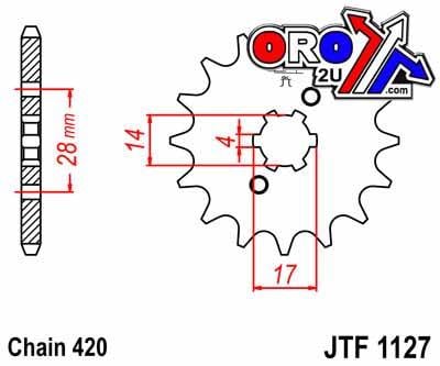 FRONT SPROCKET JTF1127.12