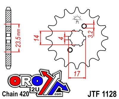 FRONT SPROCKET JTF1129.12 SS, JTF1128.12