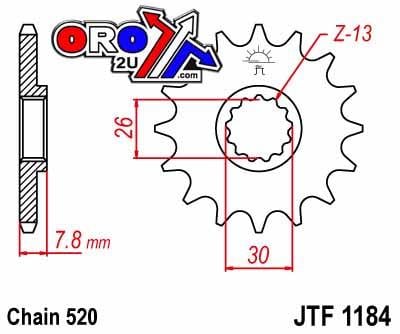FRONT SPROCKET JTF1184.18