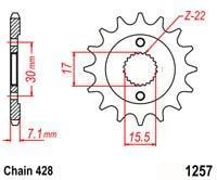 FRONT SPROCKET 14 [JTF1257.14] 428, HD Chain Conversion CR80 CR85