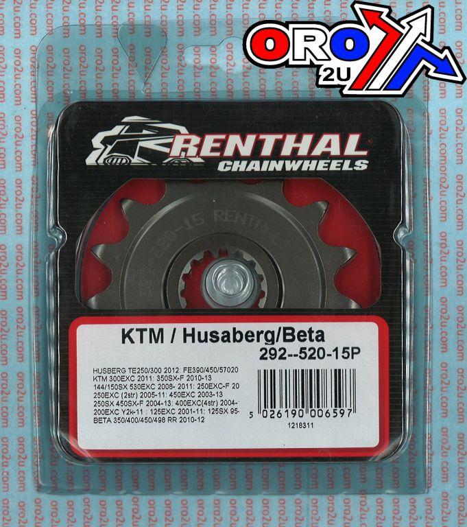 FRONT SPROCKET RENTHAL 292, KTM HUSABERG BETA 292--520-15P