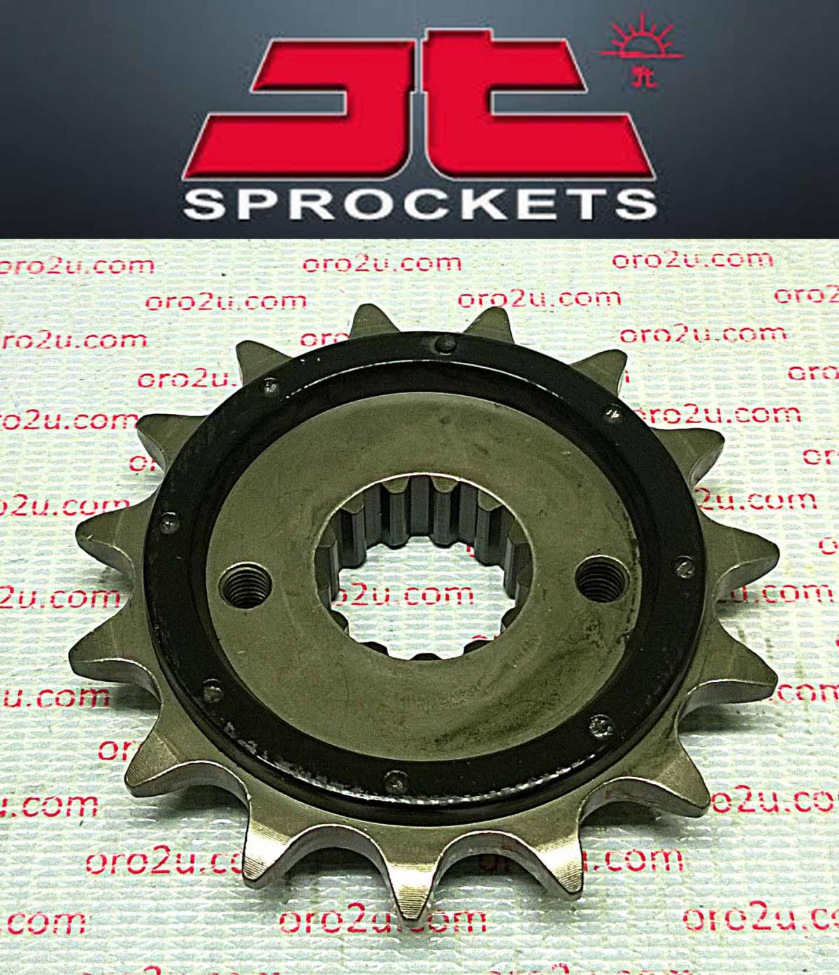 FRONT SPROCKET JTF1307.15RB JT, OE Rubber Cushioned