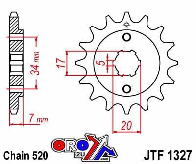 FRONT SPROCKET JTF1327.15 520