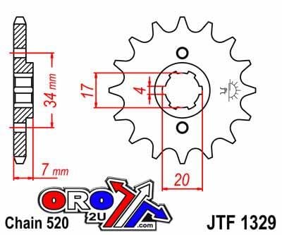 FRONT SPROCKET JTF1329.13 520
