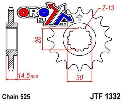 FRONT SPROCKET JTF1332.15 JT