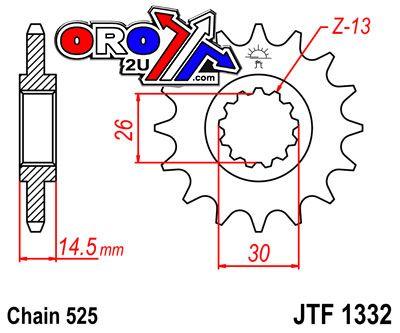 FRONT SPROCKET JTF1332.17 JT