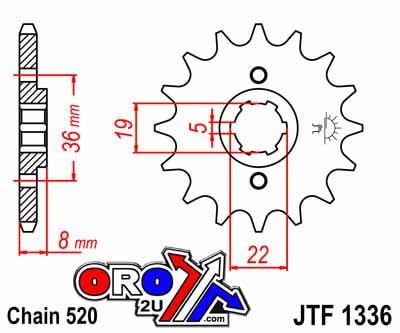 FRONT SPROCKET JTF1336.12 520