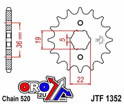 FRONT SPROCKET JTF1352.12 JT