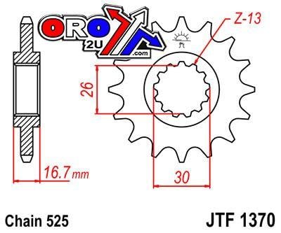 FRONT SPROCKET JTF1370.15 JT