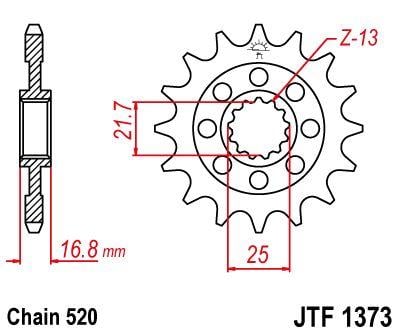 FRONT SPROCKET JTF1373.17 JT
