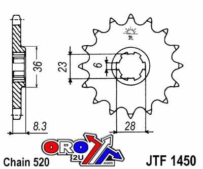 FRONT SPROCKET JTF1450.13 JT