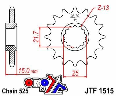 FRONT SPROCKET JTF1515.15 JT