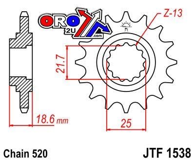 FRONT SPROCKET JTF1538.14 JT