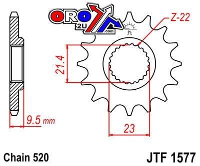 FRONT SPROCKET JTF1577.15 JT
