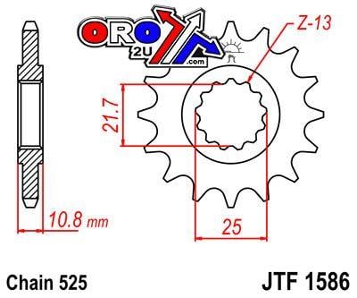 FRONT SPROCKET JTF1586.17 JT