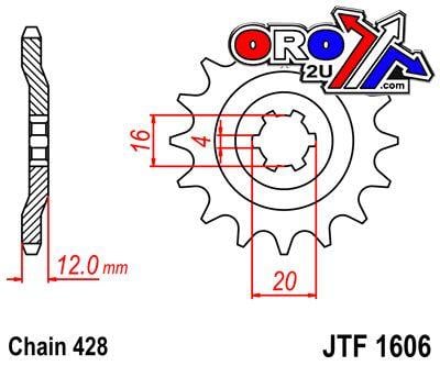 FRONT SPROCKET JTF1606.14 JT
