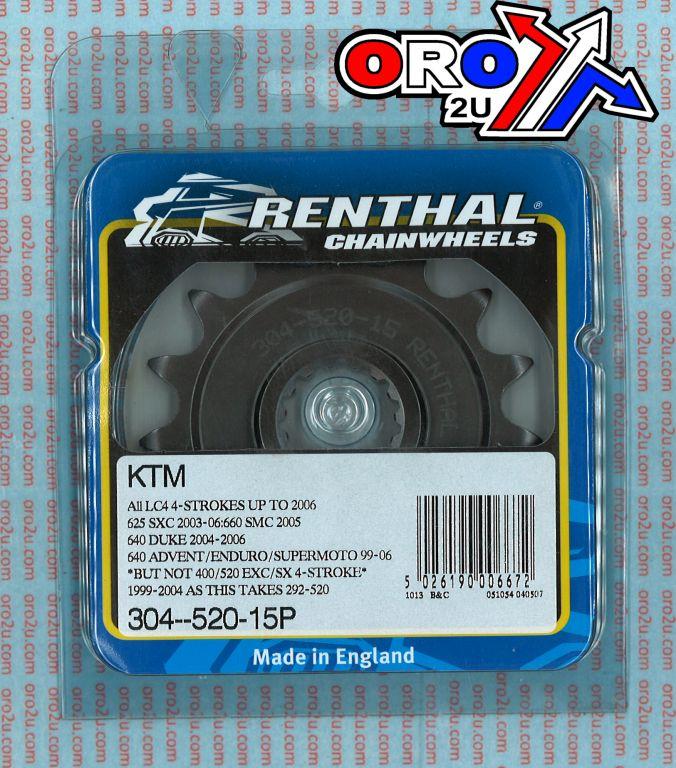 FRONT SPROCKET RENTHAL 304, KTM 304--520-15P