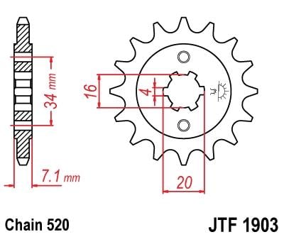 FRONT SPROCKET JTF1903.12 JT