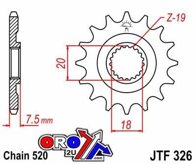 FRONT SPROCKET JTF326.14 JT